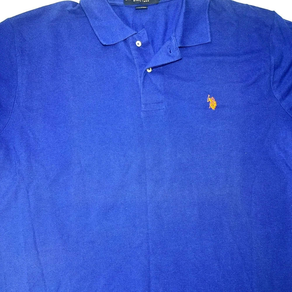 U.S. Polo Assn. Men's 2XL Royal Blue Short Sleeve Polo Shirt - Picture 2 of 11